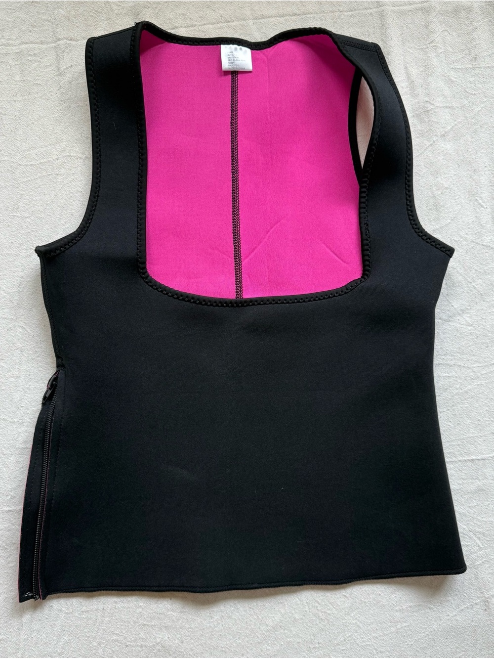 Maika Neoprene slimming sauna vest. Black and pink, medium, never used.
